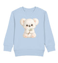 Kinder Bio-Pullover mit süßem Koala-Motiv in zarten Scandi-Pastellfarben von Zauberkekse®